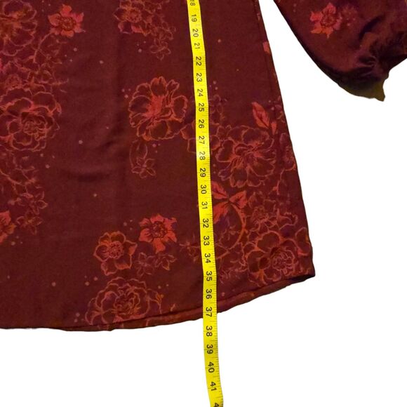 VTG Merona Slip Dress M Dark Academia Witchy Blood Red Silky Goblin Cottage - Picture 11 of 11